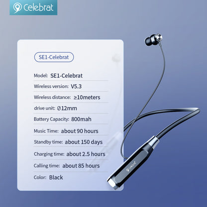 Bluetooth headphones Celebrat SE1 – Black