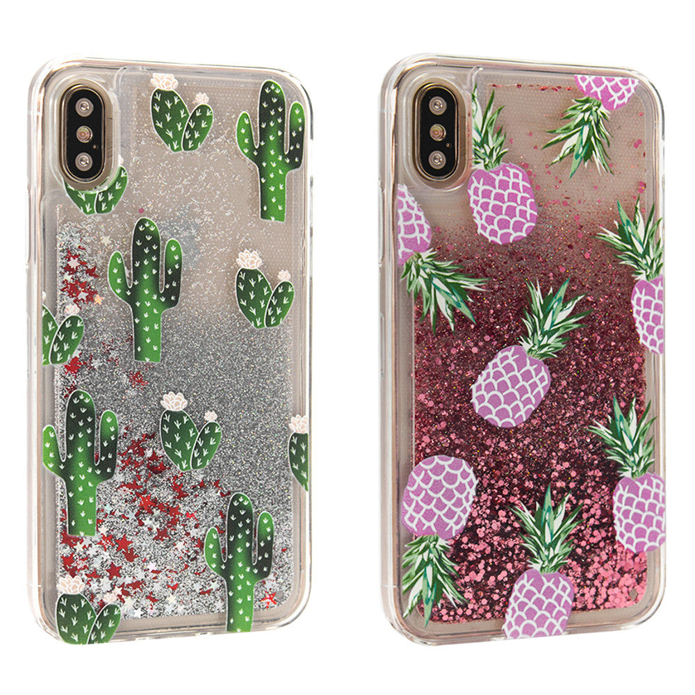 Plants Glitter TPU Case Samsung A20 - Pineapple