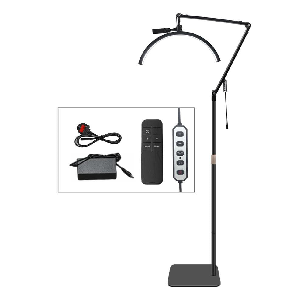 Бестеневая LED-лампа HD-M40X, 36 Вт, 145-187 см, черная цветовая температура 3200-5600 K, 50 см, свет:238 головка лампы из сплава + металлическая опора