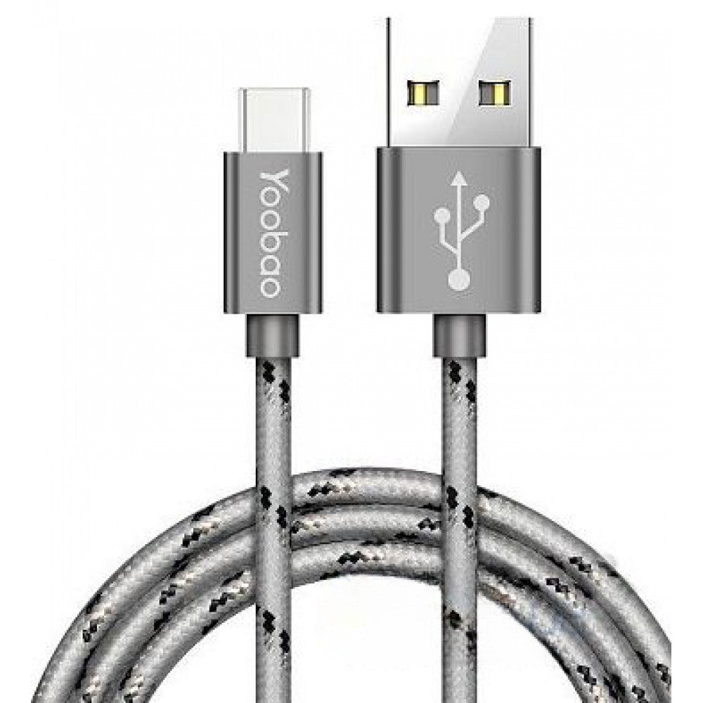 Кабель USB C 2A (1m) Yoobao YB415C — Gray