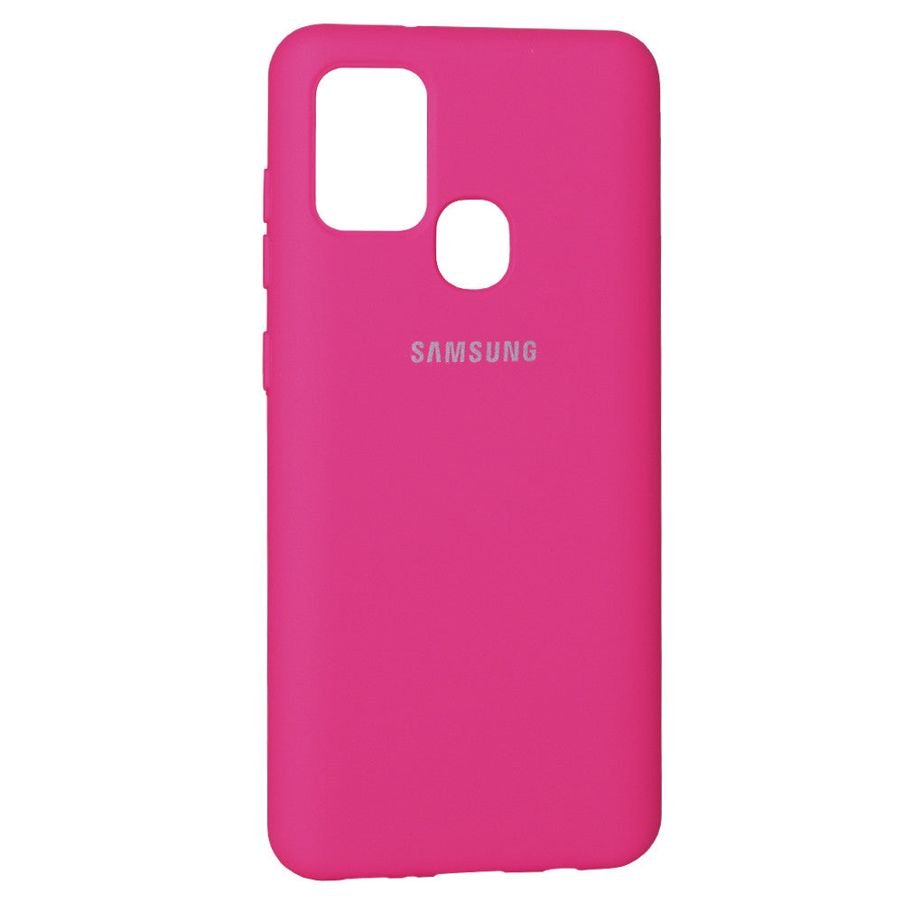 Original Silicone Cover Case Samsung A21S (A217) — Hot Pink