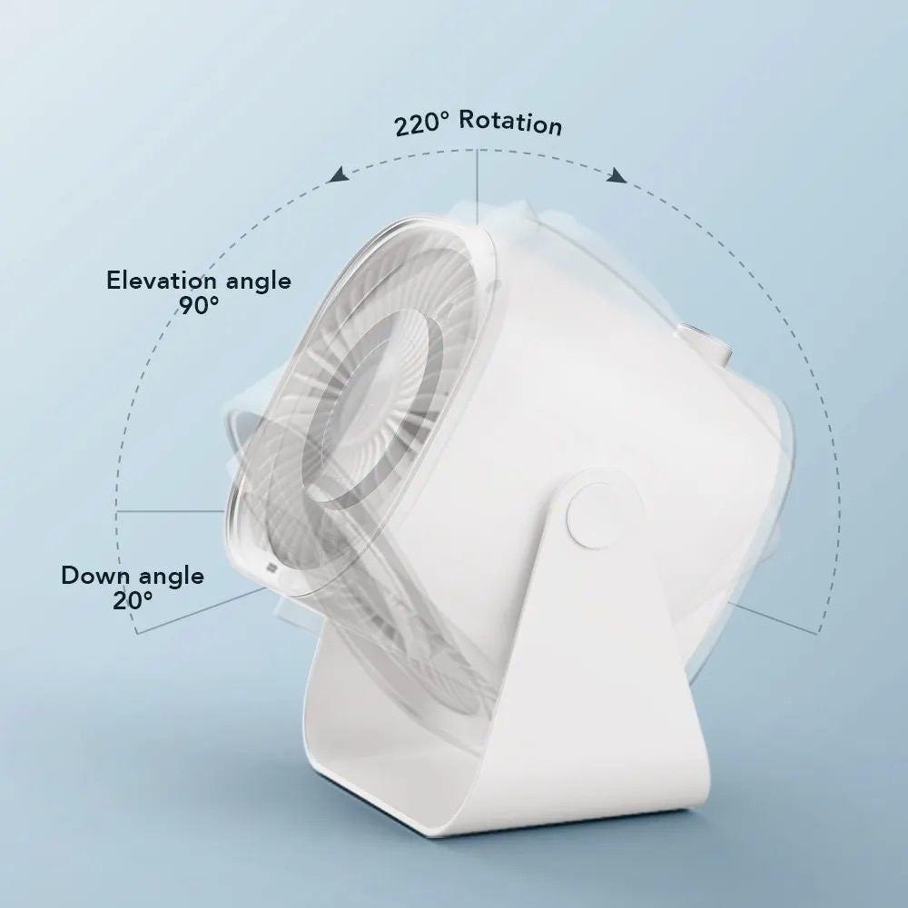 Портативный мини вентилятор WT-F87 - 5000 mAh — White