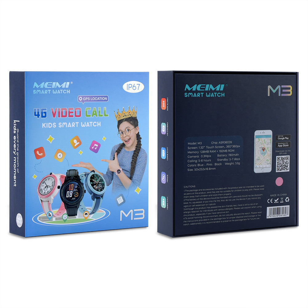 Xiaomi M3MAX Waterproof Smart Baby Watch with 4G GPS Tracker