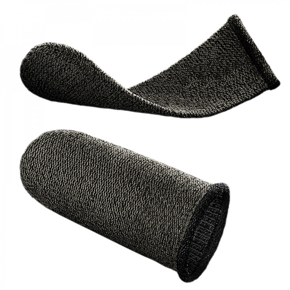 Hoco GM4 Phantom Superconducting fiber mobile game finger cots(silver Fiber) – Black &amp; Silver