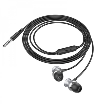 3.5mm Earphones With Mic Hoco M106 – Metal Gray