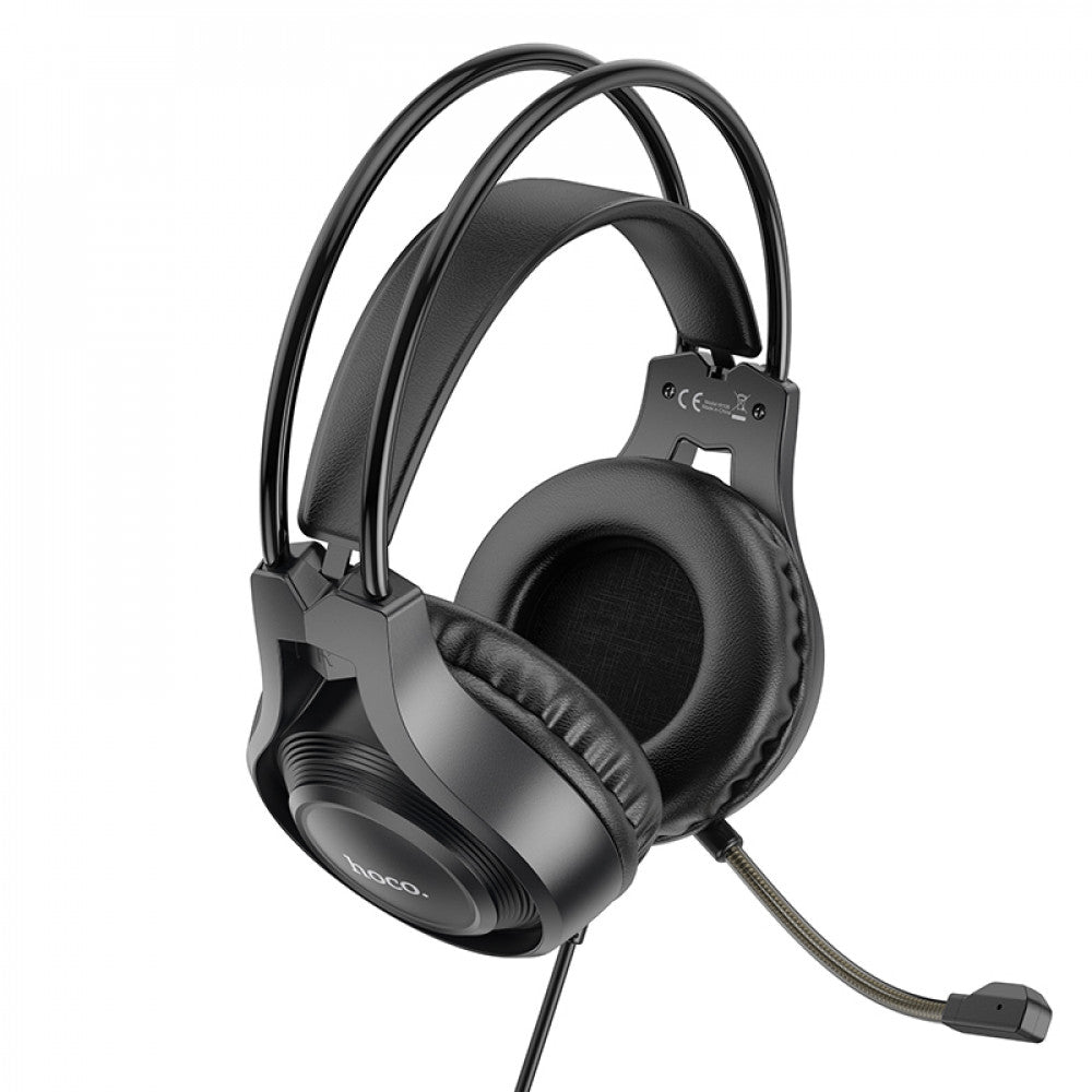 Gaming Headset 3.5mm &amp; USB Hoco W106 Tiger – Black