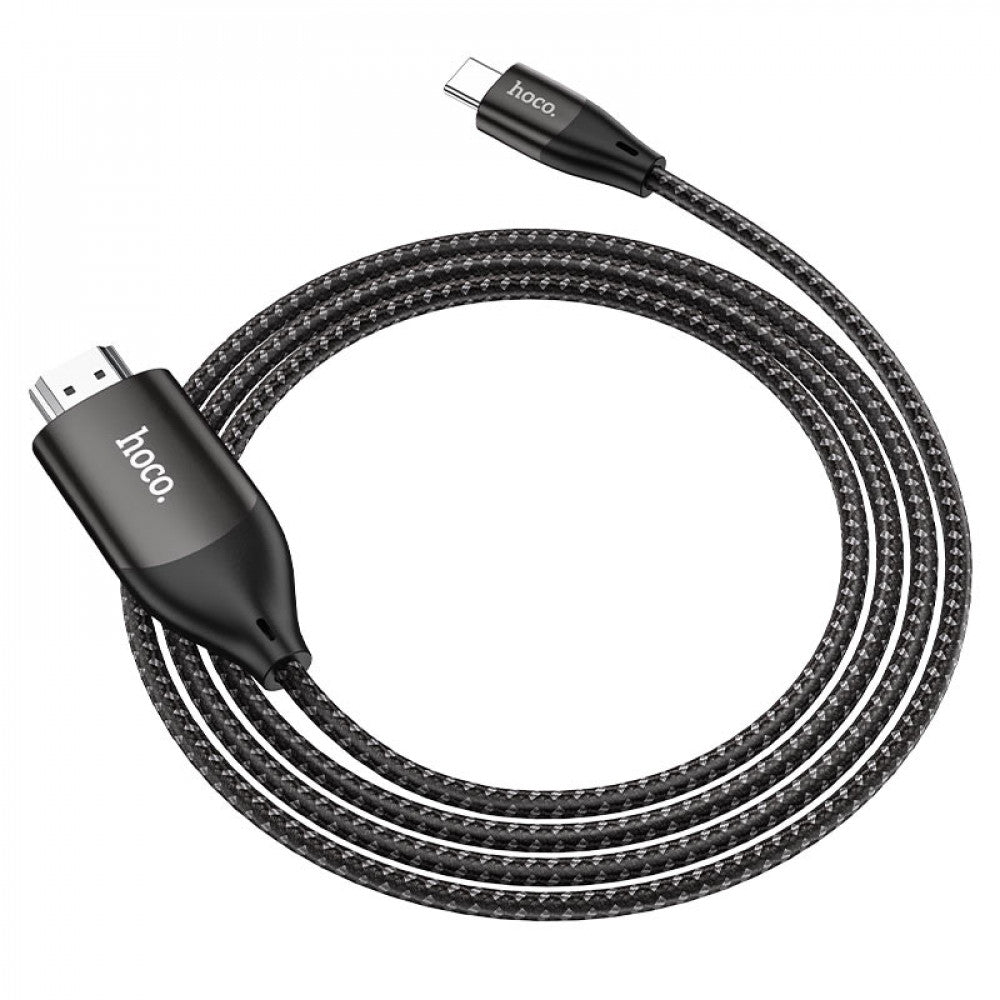 USB C to HDMI Cable (2m) — Hoco UA16 HD on screen — Metal gray