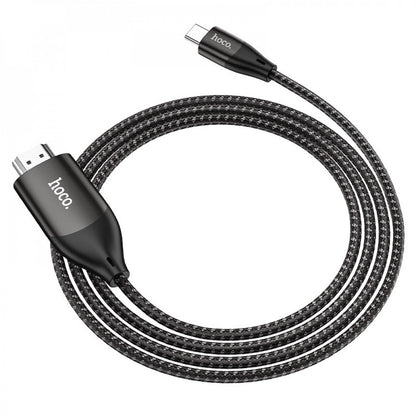 USB C to HDMI Cable (2m) — Hoco UA16 HD on screen — Metal gray