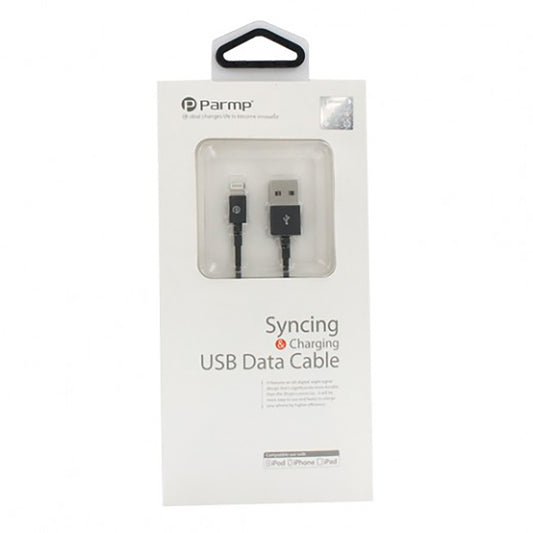 Кабель Lightning 2A (1m) Parmp Syncing MFI Black