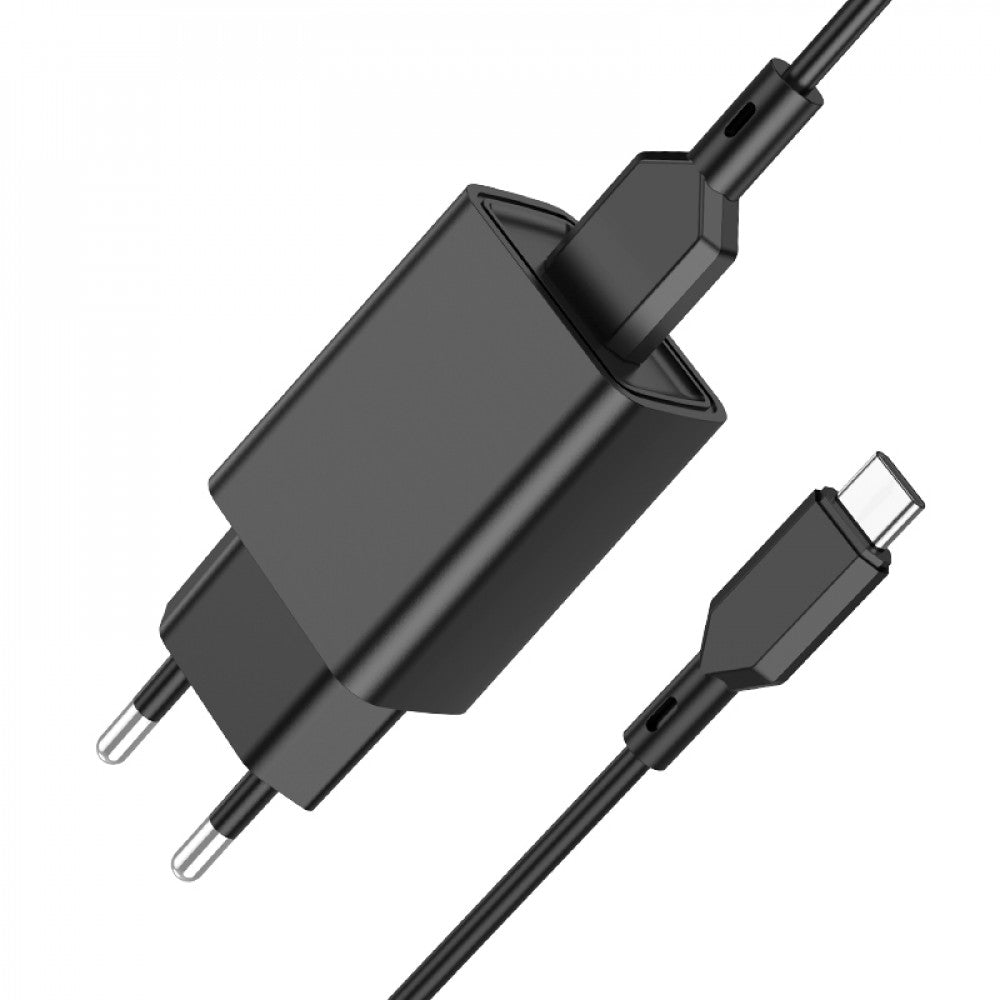 Home Charger 2.1A 1U USB C Cable (1m) Borofone BA68A – Black