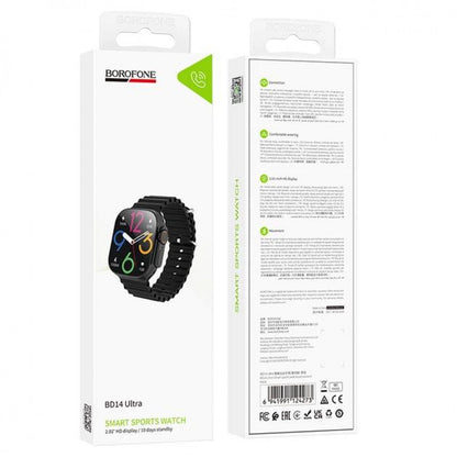 Smart Sports Watch (Call Version) Borofone BD14 Ultra — Black