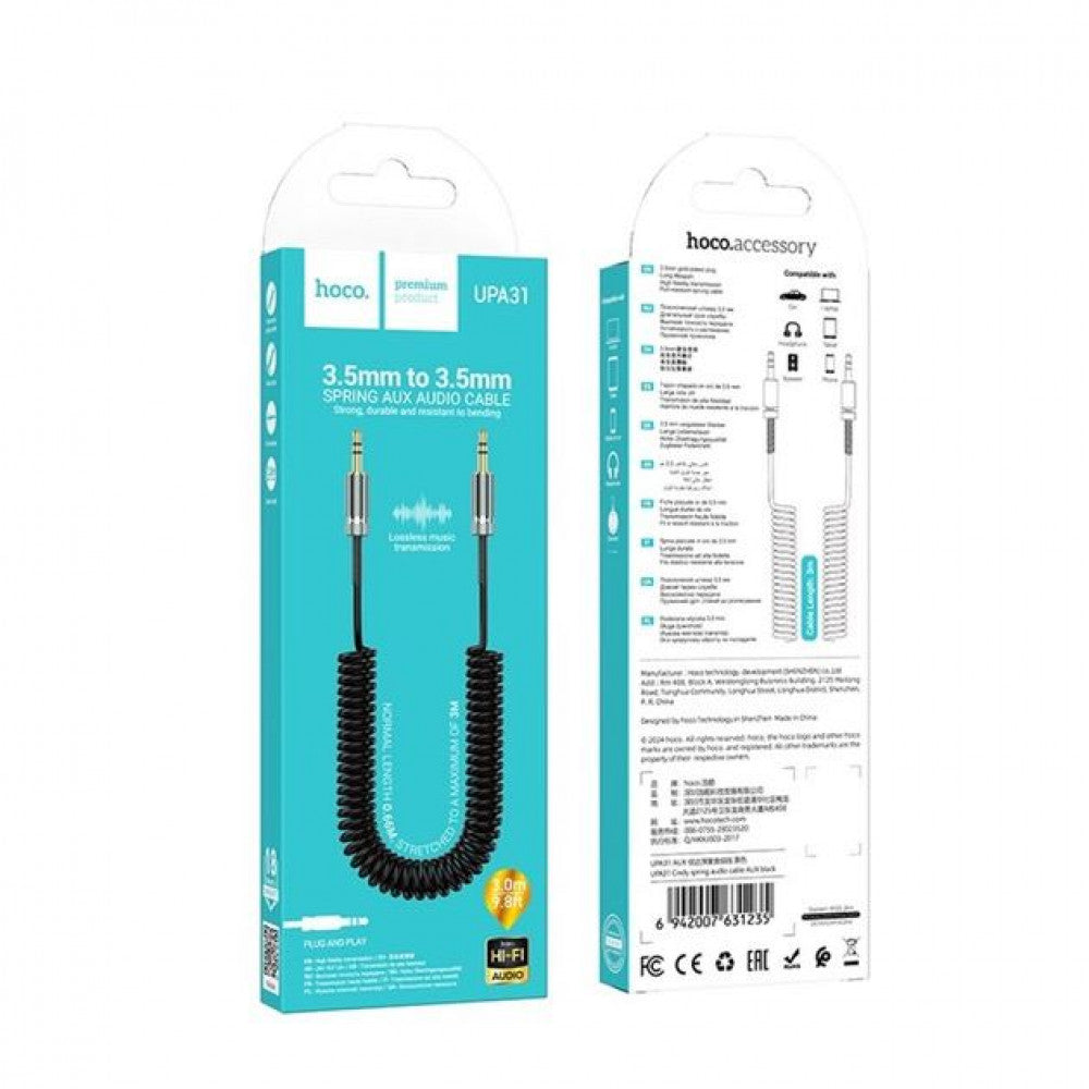 Cable Aux (1m) — Hoco UPA31 — Black