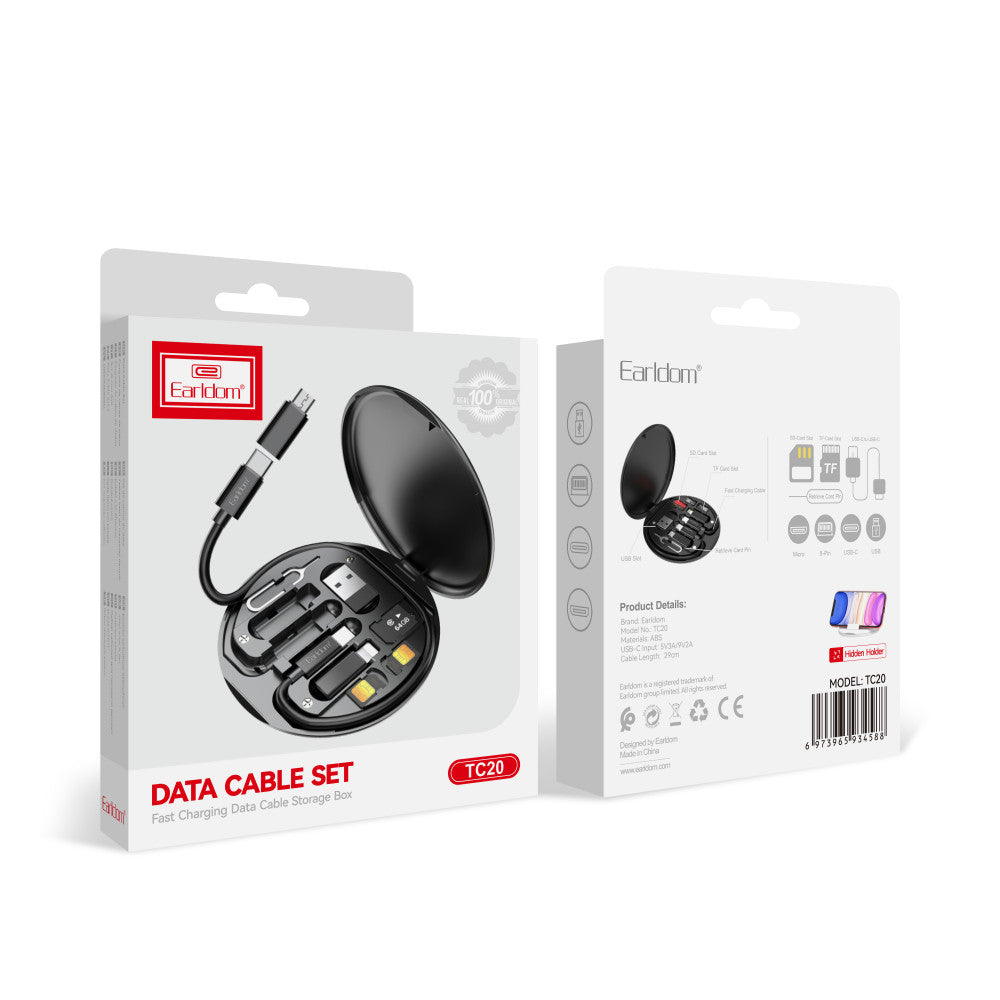 Кабель 3-в-1 (Lightning + Micro-USB + USB-C) 2 А (1 м) — Earldom ET-TC20