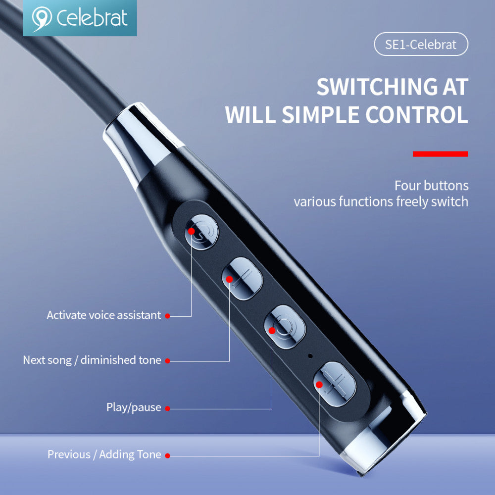 Bluetooth headphones Celebrat SE1 – Black