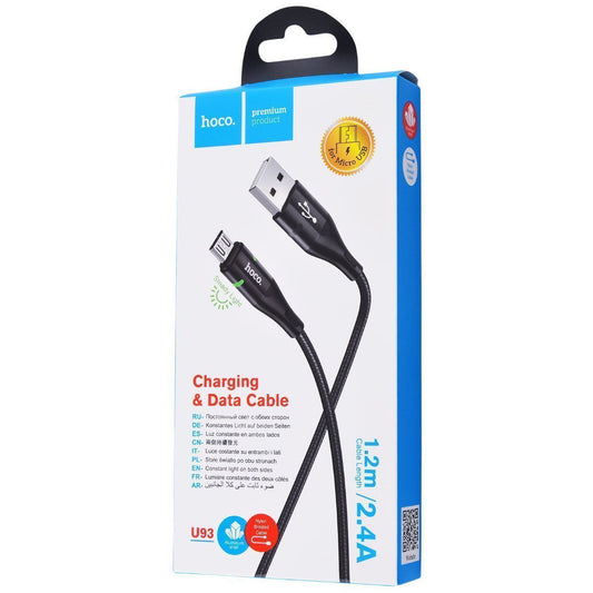 Hoco U93 Shadow Micro Cable — Black