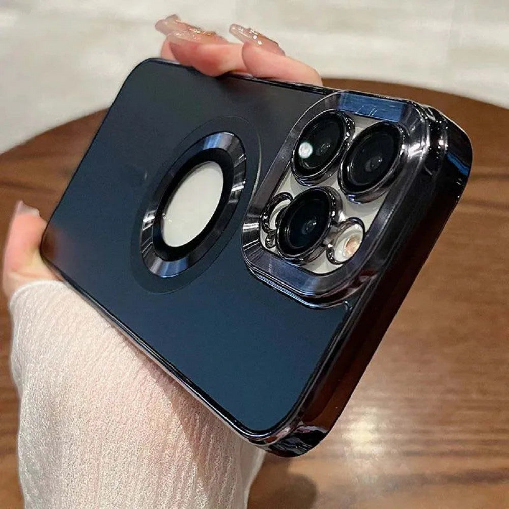 Electroplate Matte Case With Magsafe iPhone 15 Pro - Dark Blue