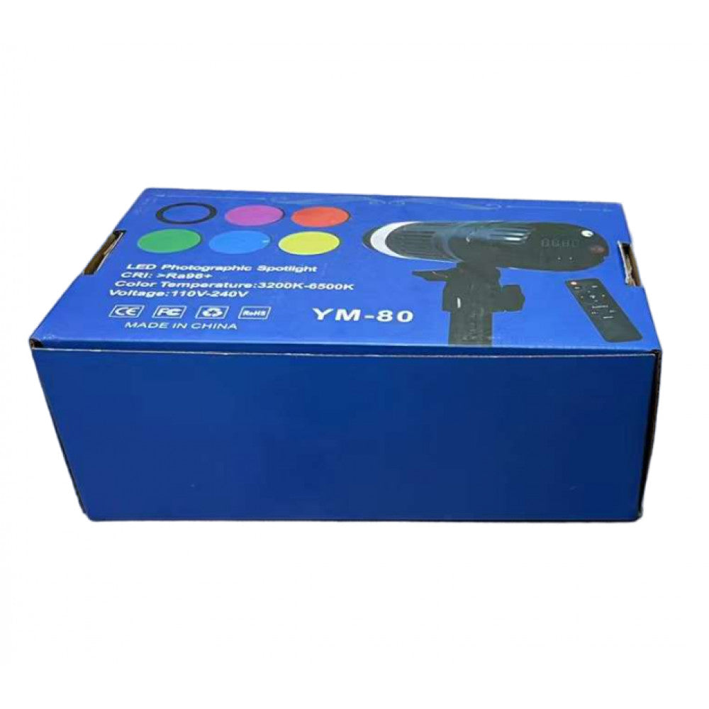 LED Floodlight LED RGB | YM-80 | 18x7.5 cm | RGB 5 Color | 3200K-6500K | Remote