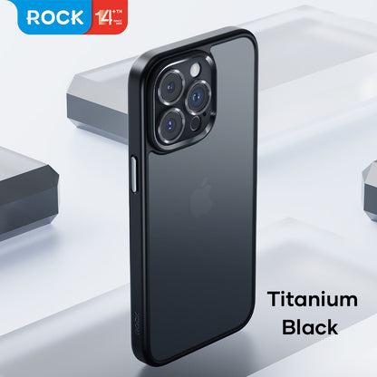 Rock Guard Touch Protection Case Anti-drop Lens Protection iPhone 15 Pro Max — Titanium Grey