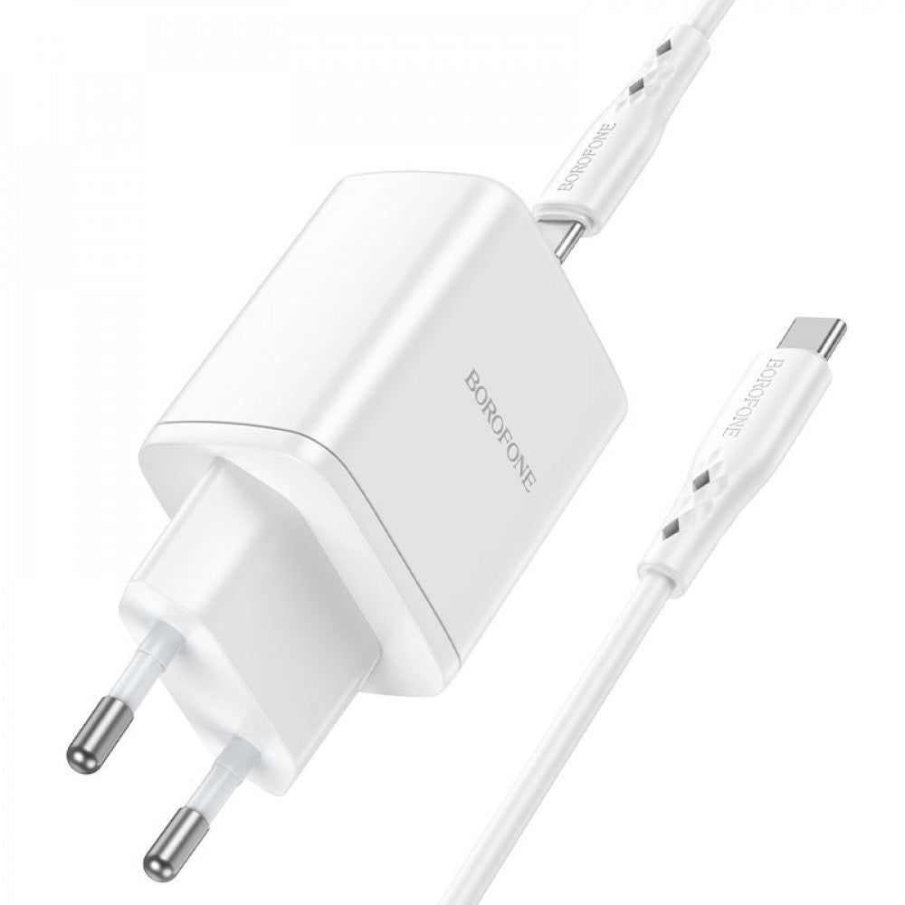 Home Charger 35W 2 PD3.0 C to Lightning Cable (1m) Borofone BN9 – White