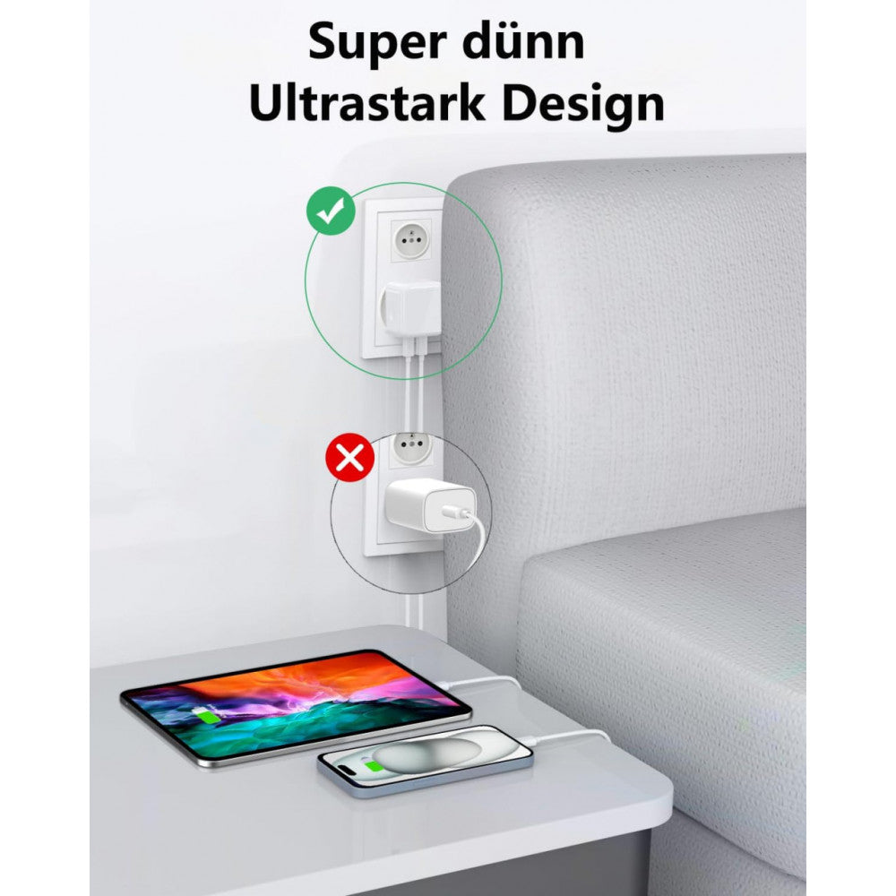 Apple devices Home Charger 35W 2PD USB C to Lightning Cable (1m) MHJ83ZM/A