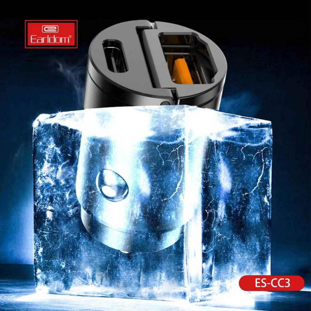 Car Charger 2.4A 1U 1C Earldom ES-CC3