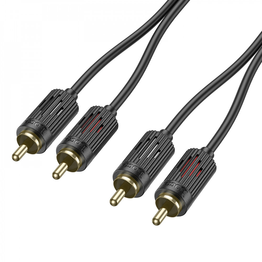 Cable 2 RCA To 2 RCA (1m) Hoco UPA29 – Black