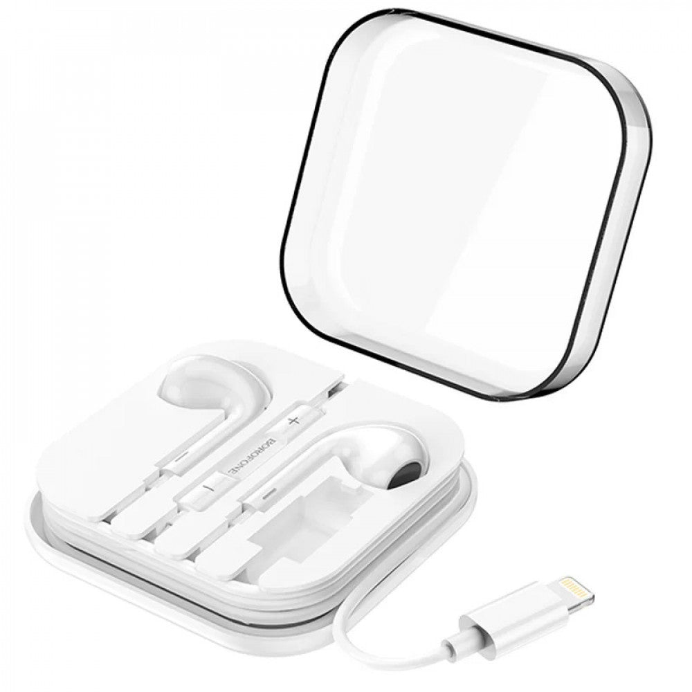 Lightning headphones with microphone Borofone BM30 Max Acoustic – White