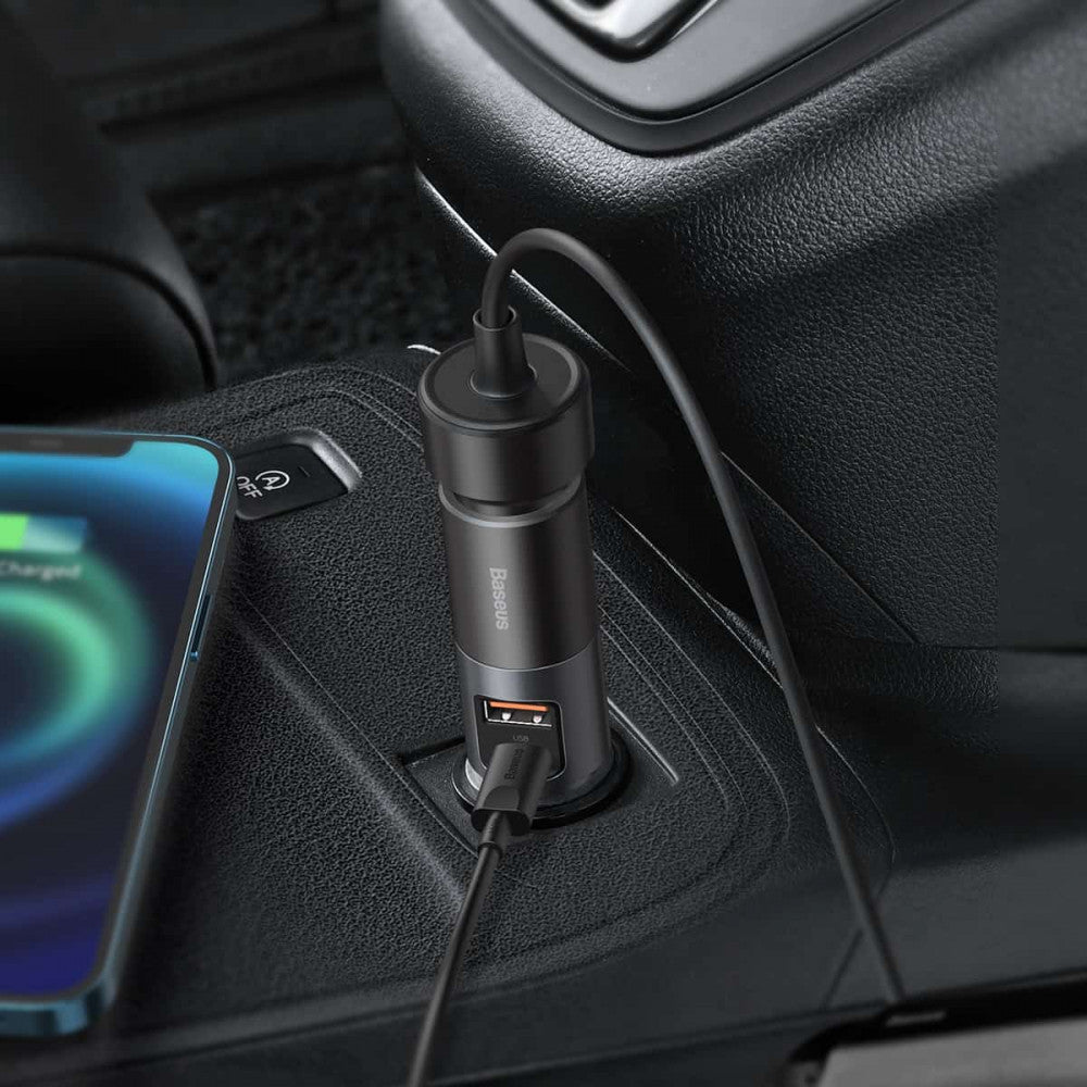 Car Charger 120W 1U 1C Baseus (CCBT-C0G) Share Together Fast Charge with Cigarette Lighter Expansion Port Gray