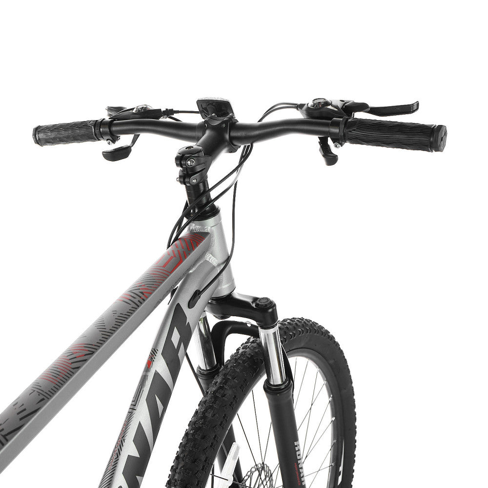 Велосипед KONAR KA-27.5"17# — Matt Silver Gray/Black/Red