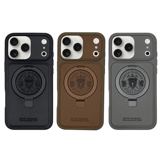 Накладка Чехлы Polo Primo Leather Case iPhone 17 Pro Max — Titanium Grey