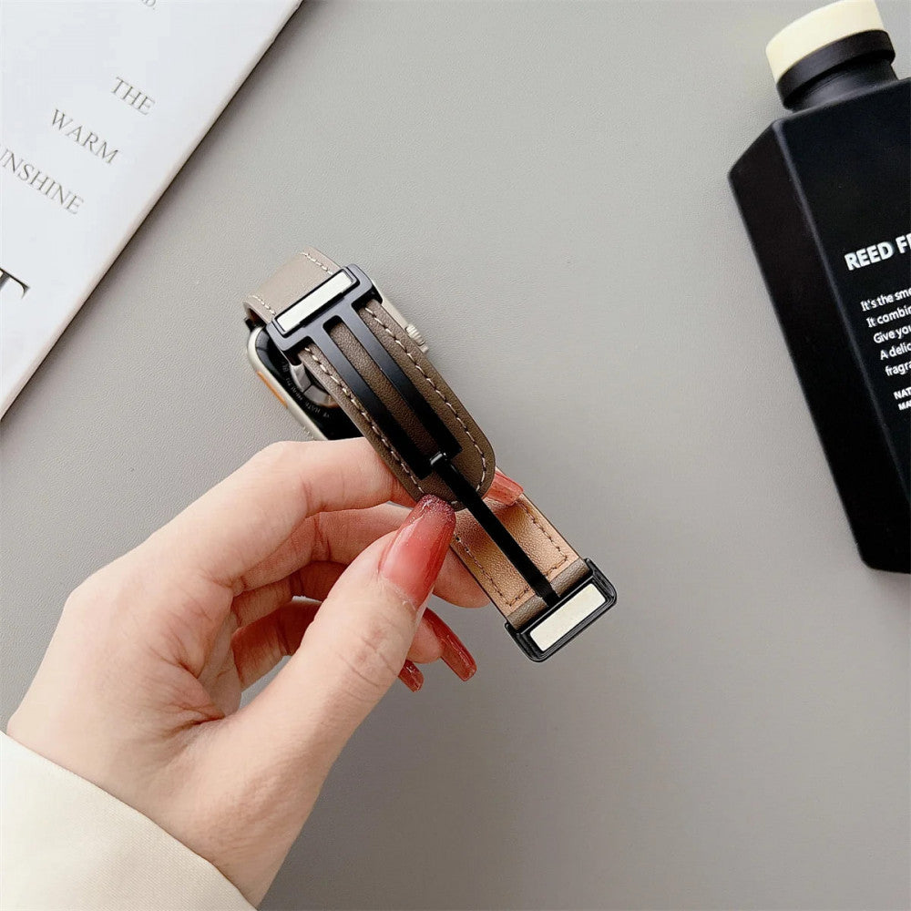 Reminets Leather Magic Apple Watch 42 mm 44 mm 45 mm 49 mm – Black