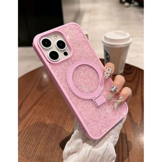 Swarovski Stand Case with MagSafe iPhone 14/13 — Pink