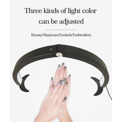 HD-M10X 40W color 3200-5600K light 320pcs crescent moon shape LED nail lamp for eyelash extension eyebrow tattoo makeup