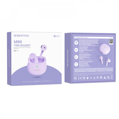 Bluetooth headset TWS Borofone BW33 Handsome – Dream Purple