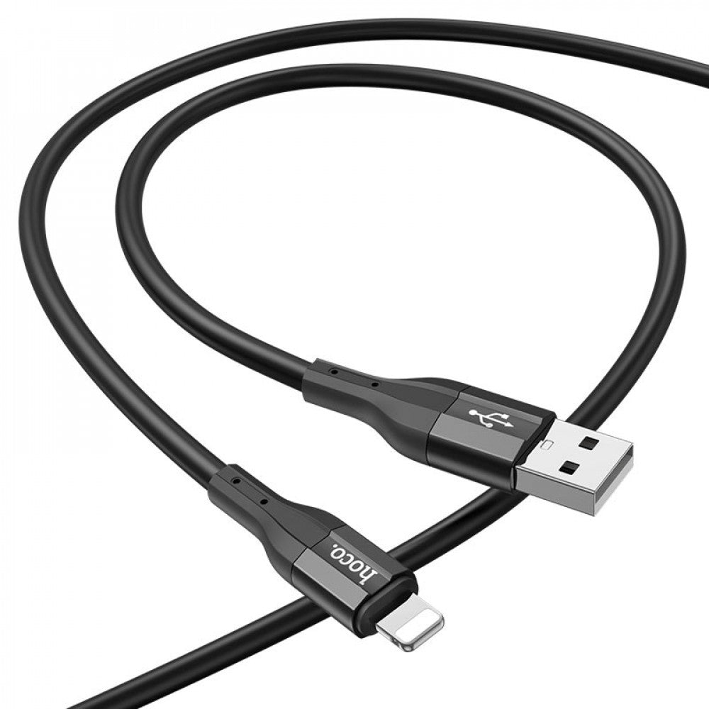 Кабель Lightning 2.4A (1m) Hoco X72 Silicone — Black