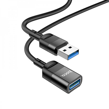 USB male to USB female Data Cable Hoco U107 – Black
