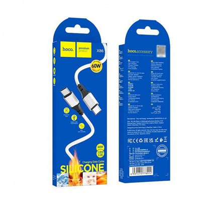 Кабель USB C to C 60W (1m) — Hoco X86 — White