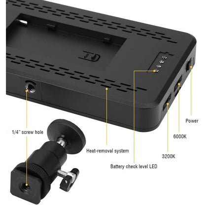 Video light lamp LED W228 20w LED 228pcs color 3200-6500K CRI95+ + battery with charger