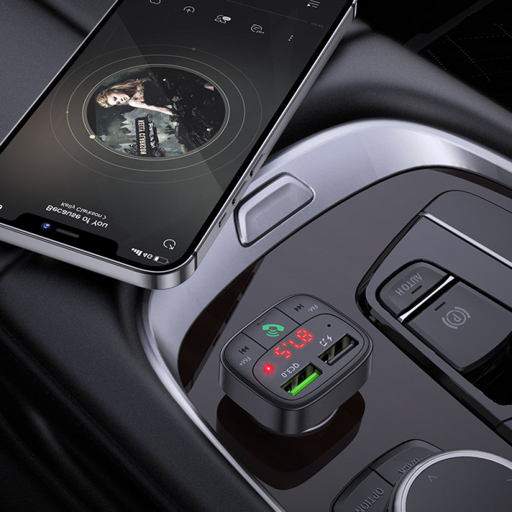 Fm Transmitter MP3 | Car Charger | 3.0A | 2U - Hoco E59