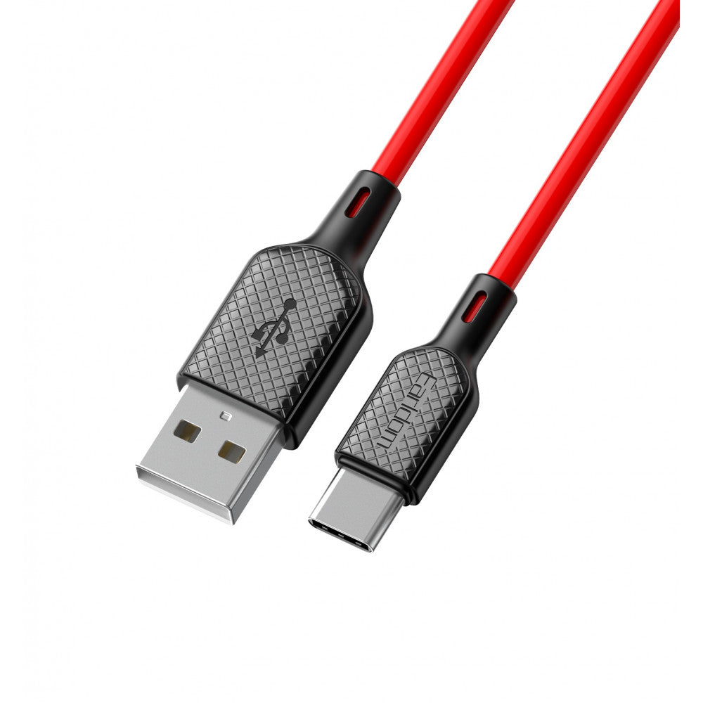 Cable USB C 2.4A (1m) — Earldom EC-154C — Red