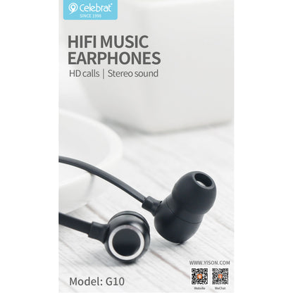 Headphones with microphone 3.5mm Celebrat G10 – Black