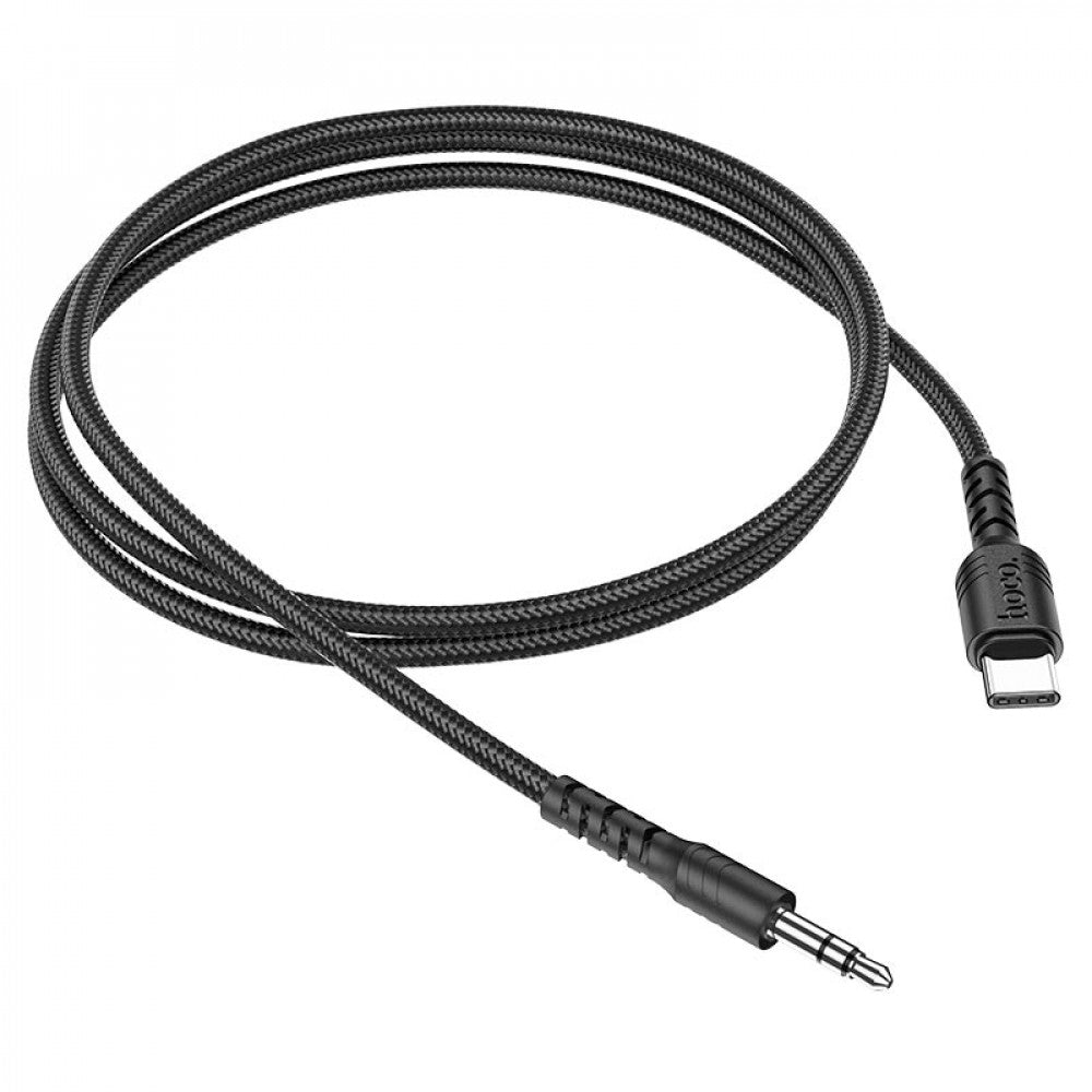 Кабель Aux to USB C (1m) — Hoco UPA17 Digital Audio Conversion — Black