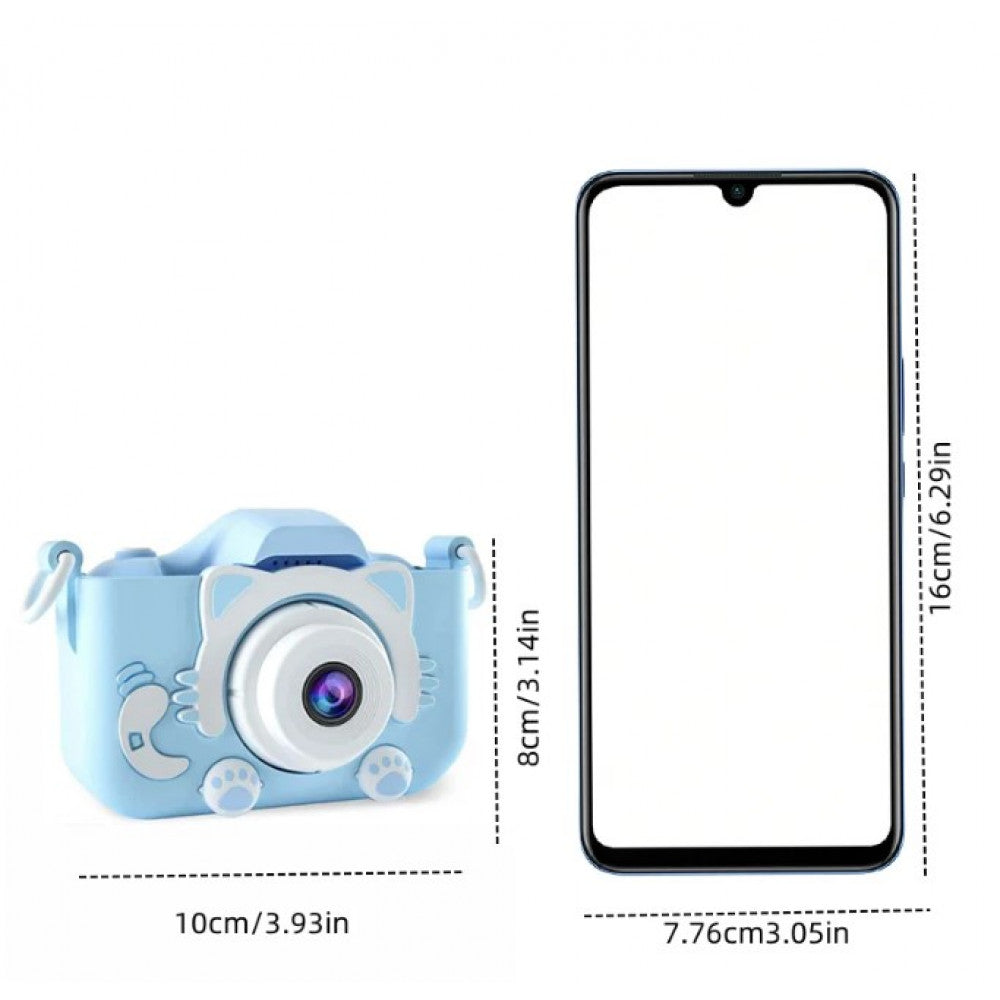 Детский фотоаппарат Дети’s Fun Camera X15, видеозапись, игры, силиконовый чехол Розовая радуга