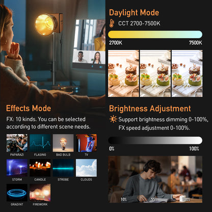 LED video light lamp Veron ZE-150Bi 150W 2700-7500K