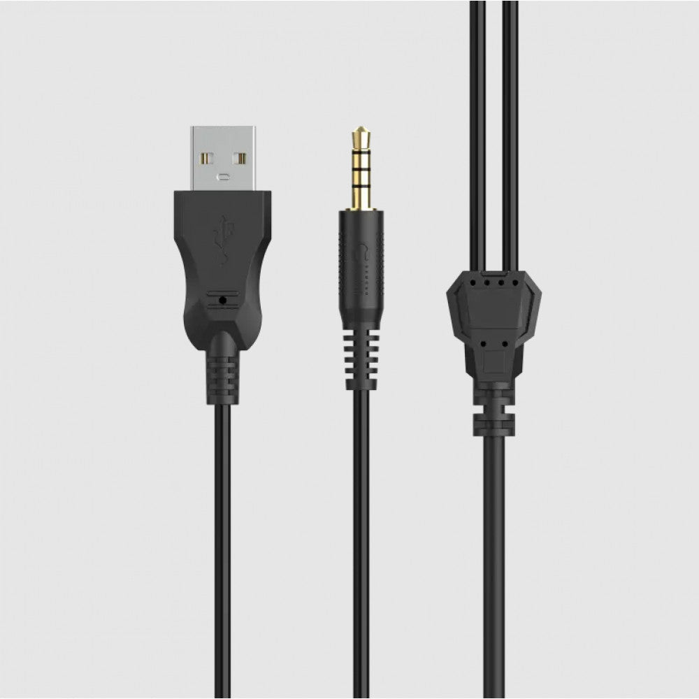 Gaming Headset 3.5mm &amp; USB – Celebrat GM-2 – Black