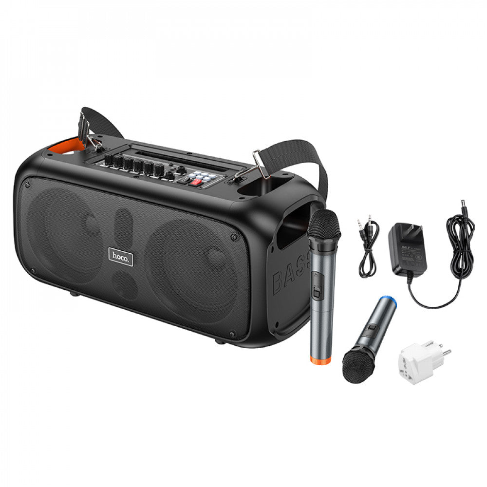 Bluetooth Speaker &amp; 2 Microphones – Hoco BS54 – Black
