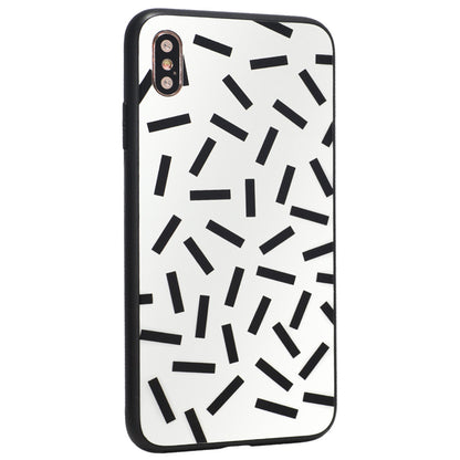 Glass with print TPU Case iPhone Xs — White