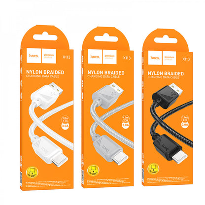 Кабель USB C 2.4A (1m) Hoco X113 — Gray