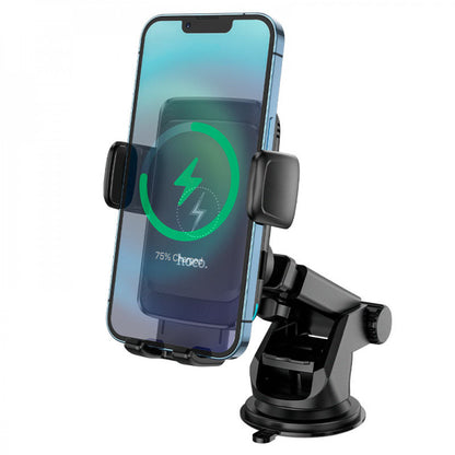 Car Holder Hoco S35 Smart alignment wireless charging – Black