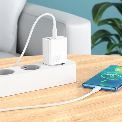 Home Charger | 30W | PD | QC3.0 – Borofone BA75A – White